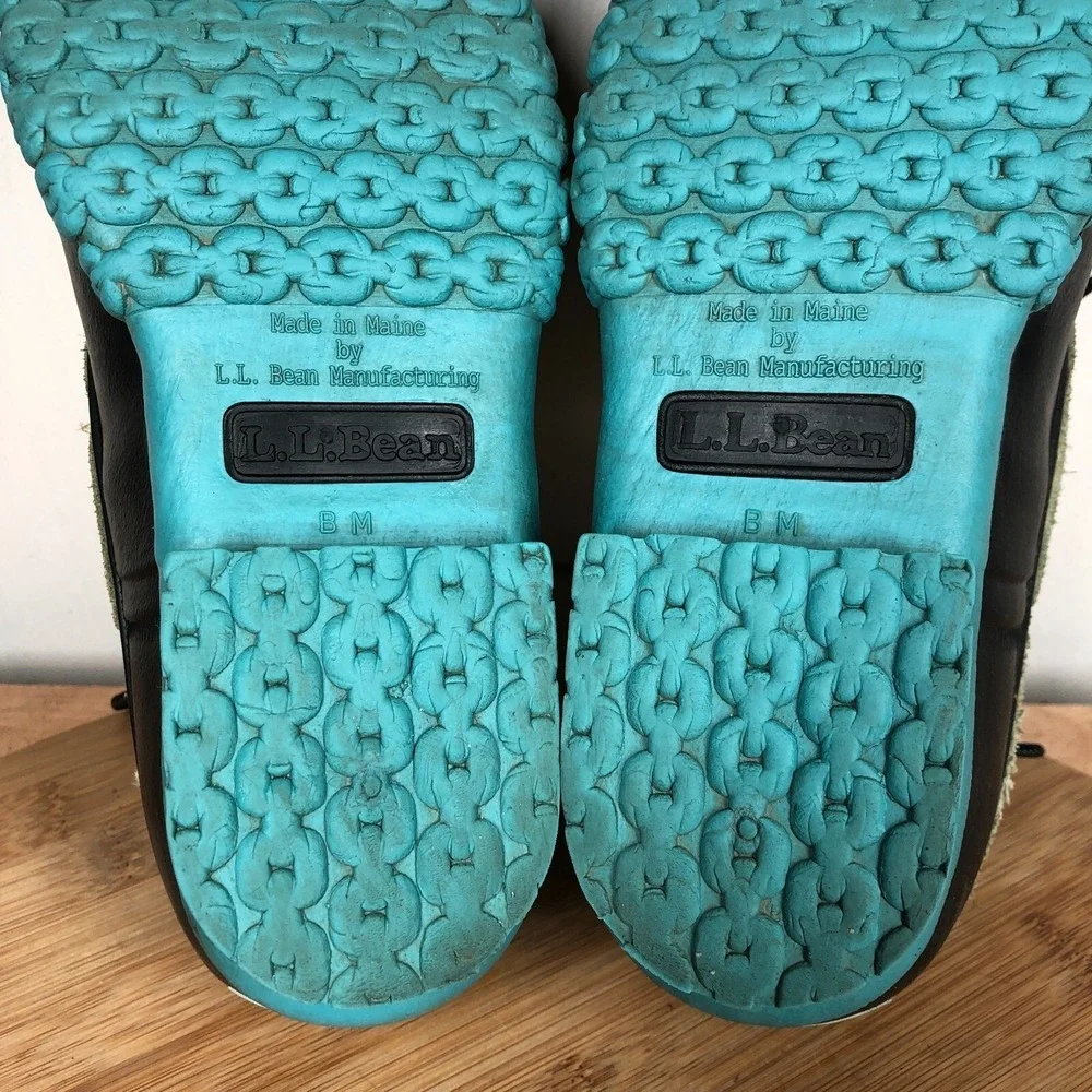 ll Bean moc Boots Womens 6 shoes green blue waterproof ankle boots